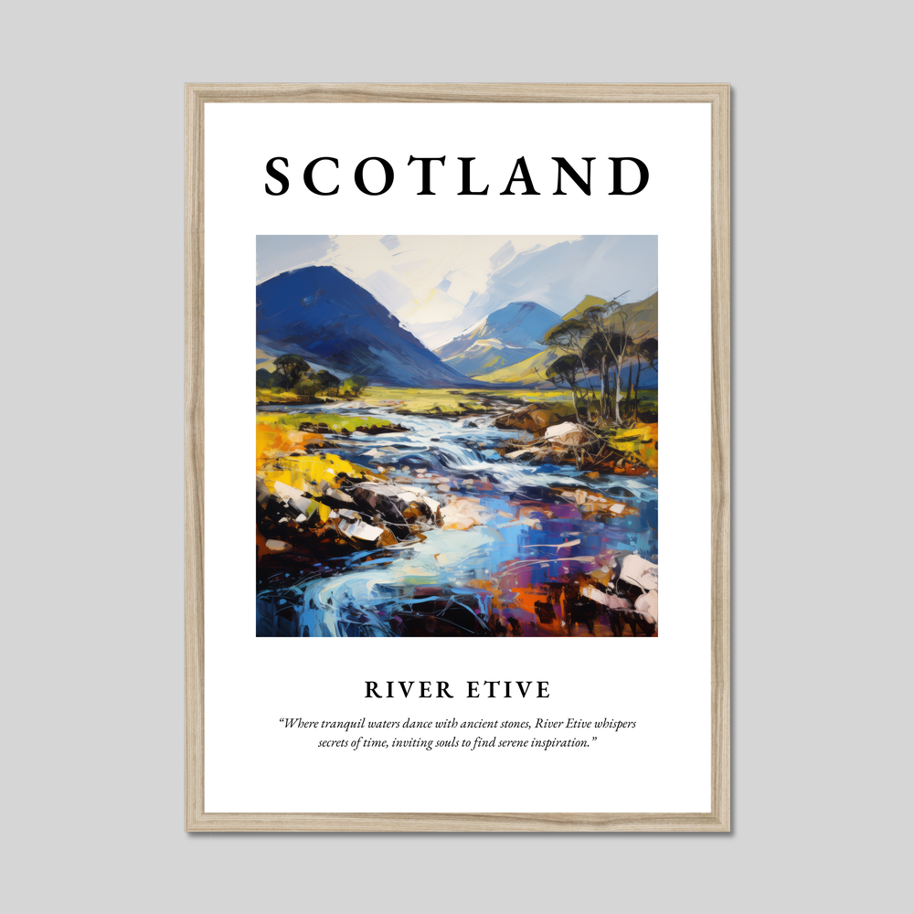 Poster in a natural frame with the word Scotland