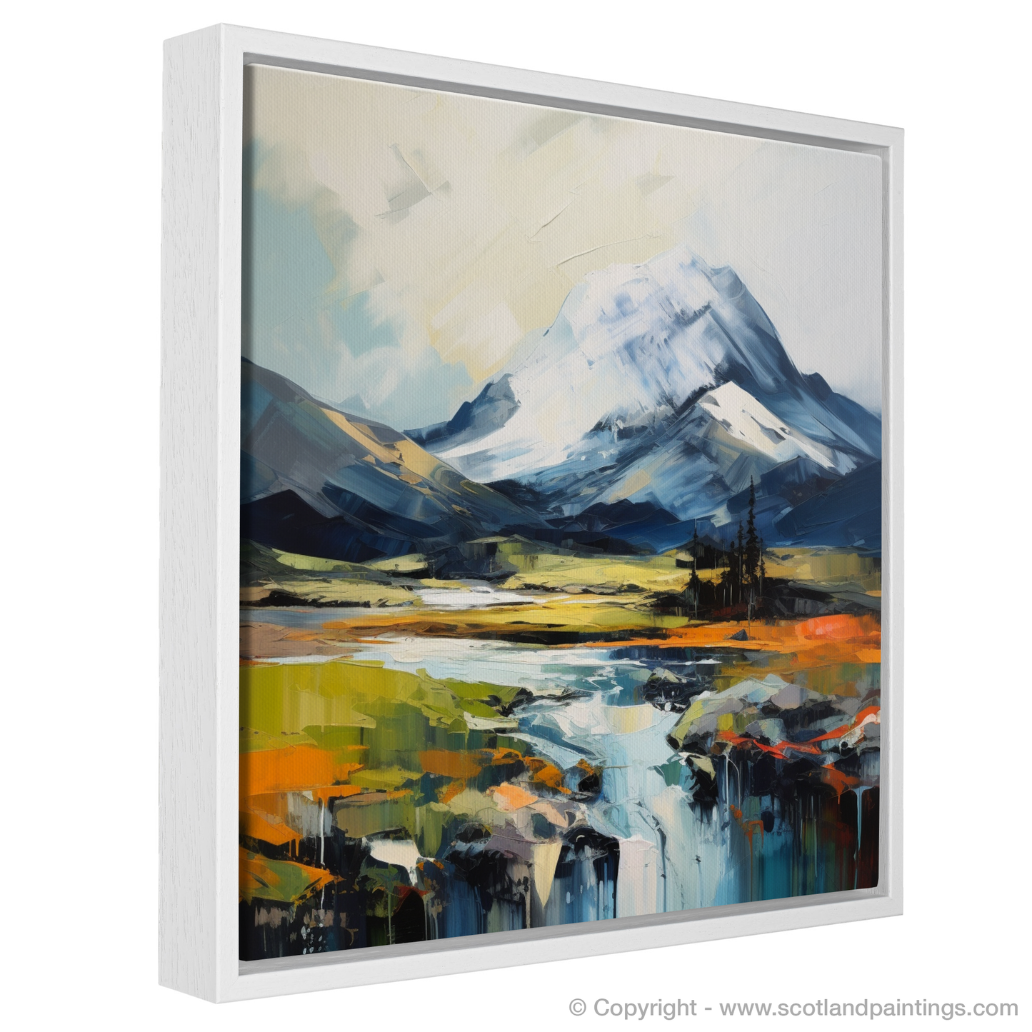 Painting and Art Print of Ben More entitled "Majestic Ben More: An Expressionist Ode to Scotland's Wild Highlands".