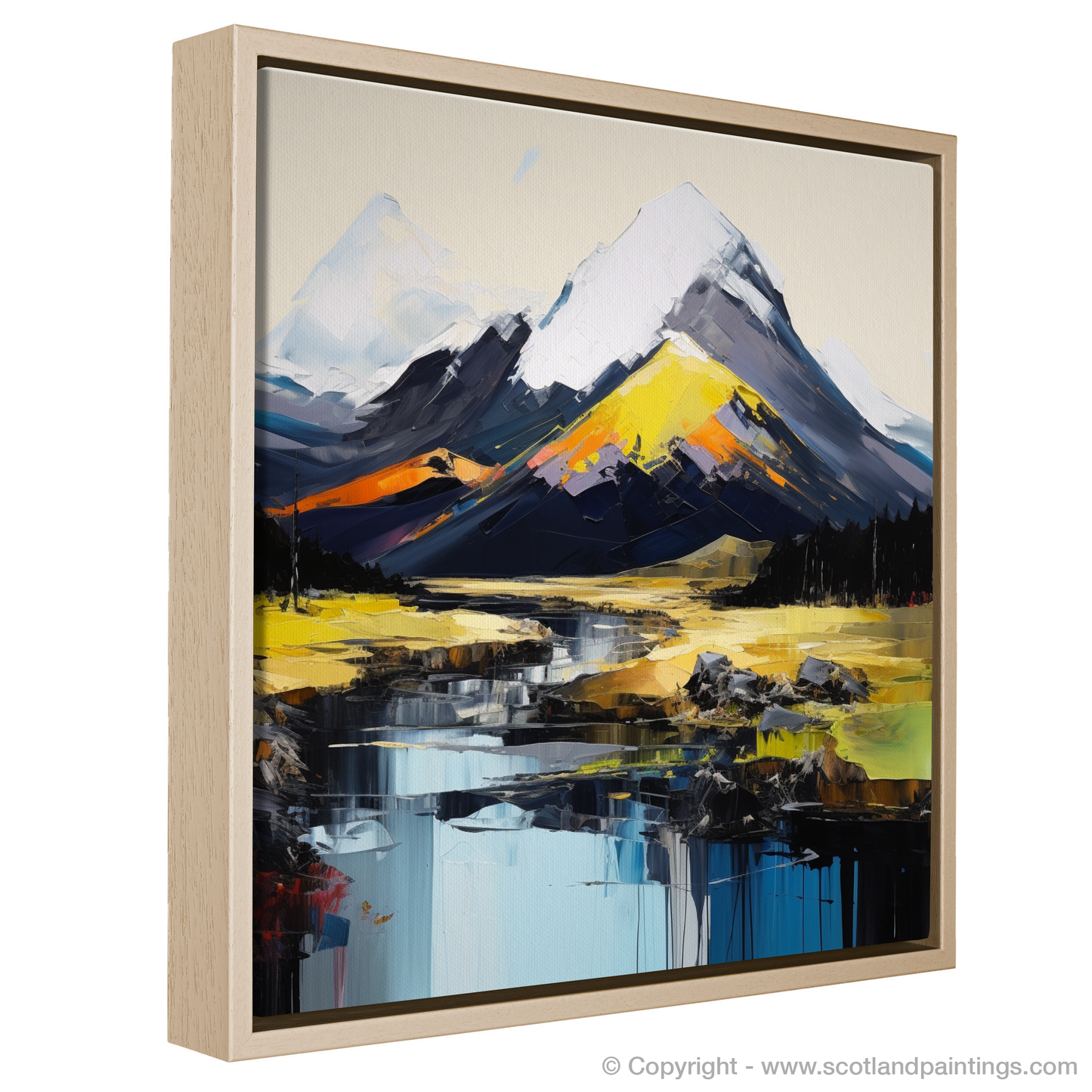 Painting and Art Print of Ben More entitled "Majestic Ben More: An Expressionist Ode to the Scottish Munros".