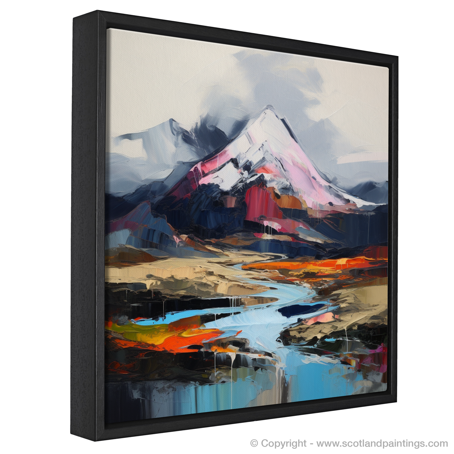 Painting and Art Print of Ben More. Ben More Unleashed: An Expressionist Ode to Scotland's Wild Highlands.