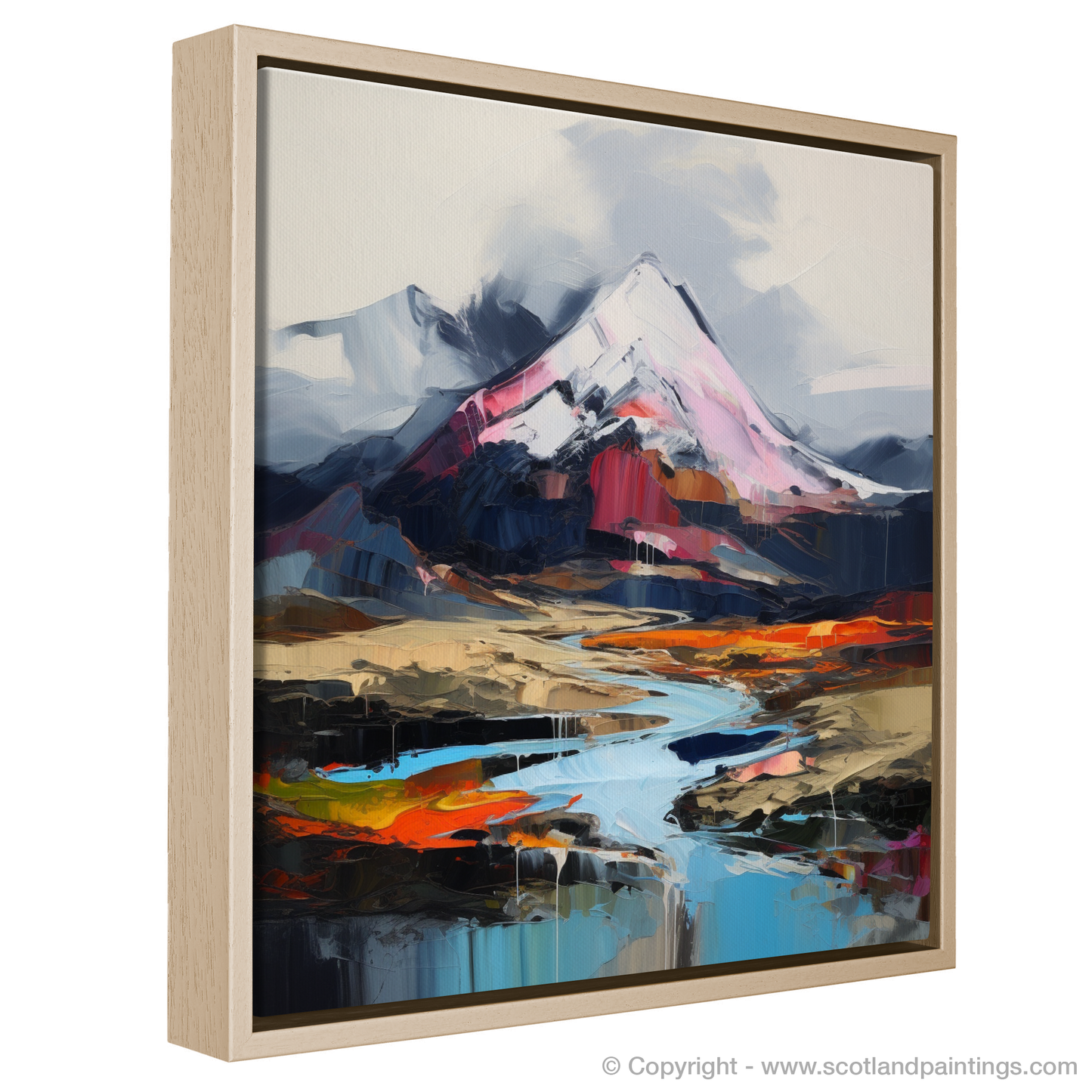 Painting and Art Print of Ben More. Ben More Unleashed: An Expressionist Ode to Scotland's Wild Highlands.