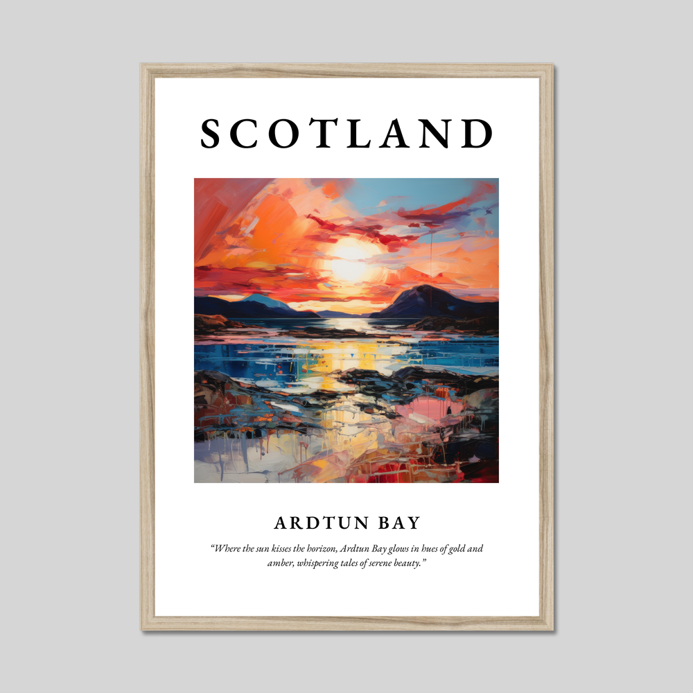 Poster in a natural frame with the word Scotland