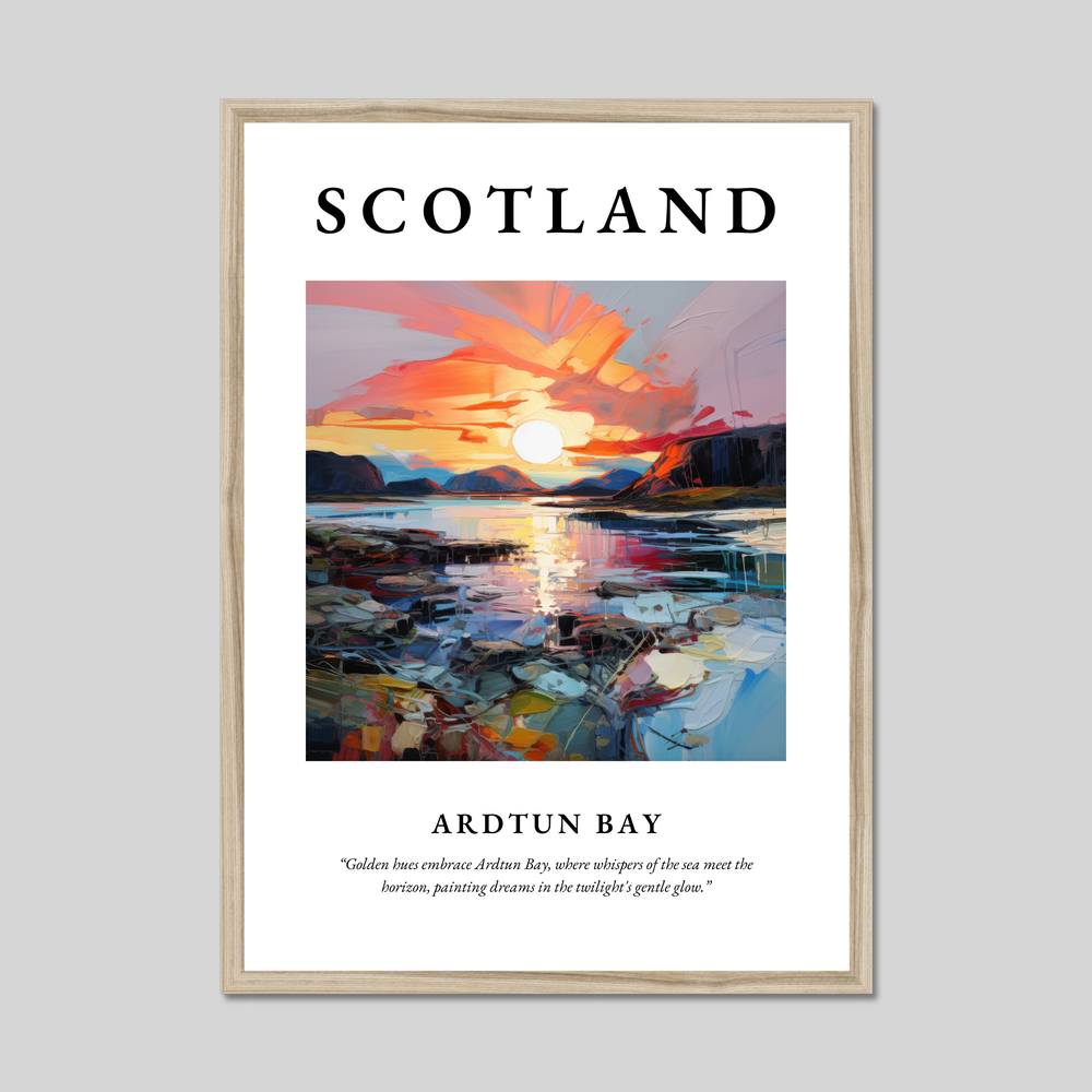 Poster in a natural frame with the word Scotland