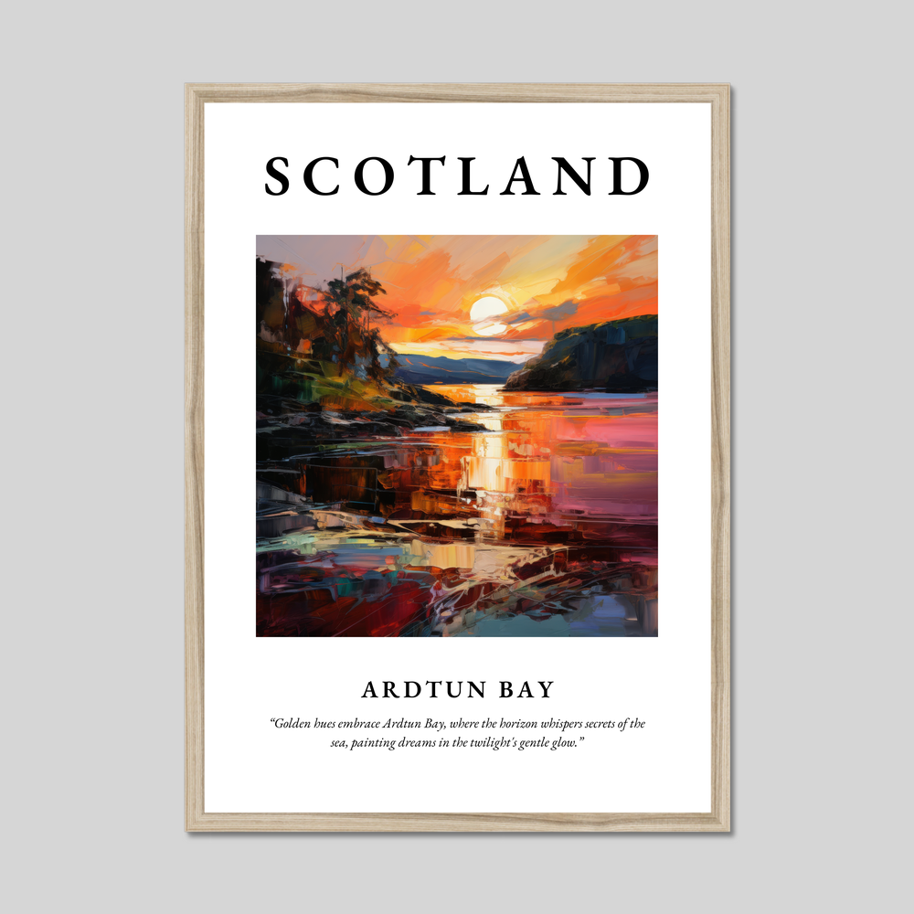 Poster in a natural frame with the word Scotland