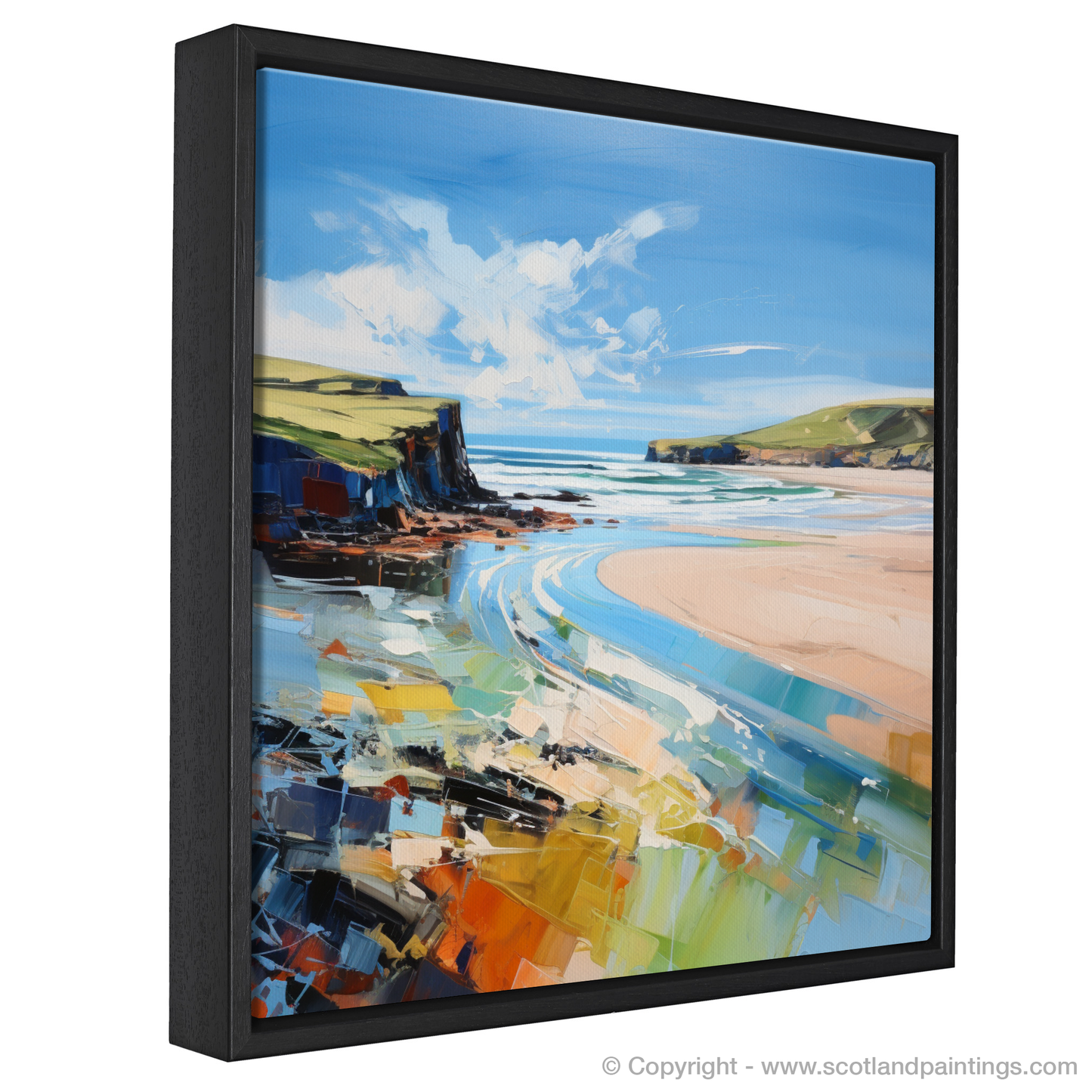 Painting and Art Print of Lunan Bay, Angus entitled "Expressionism Unleashed: The Wild Spirit of Lunan Bay".