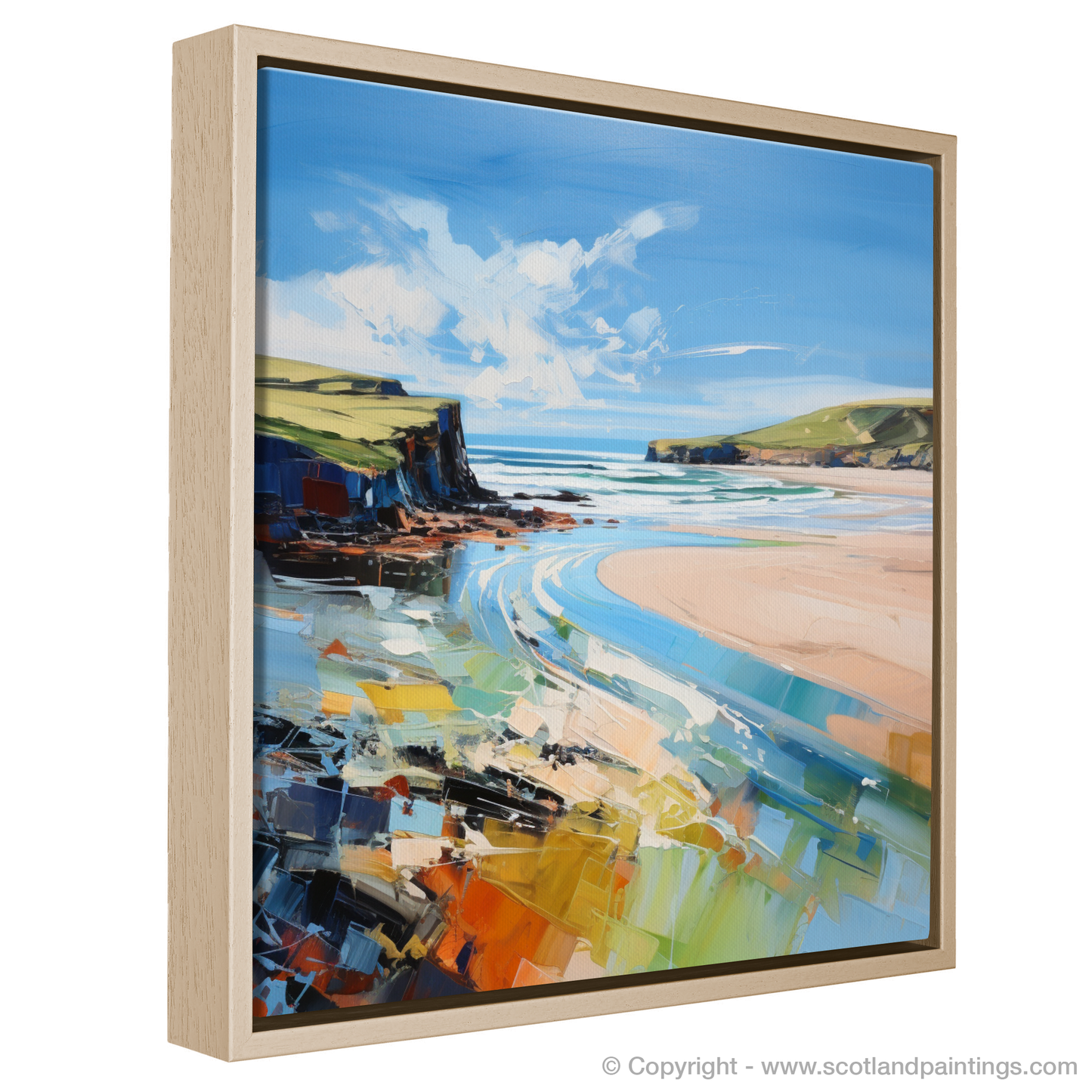 Painting and Art Print of Lunan Bay, Angus entitled "Expressionism Unleashed: The Wild Spirit of Lunan Bay".