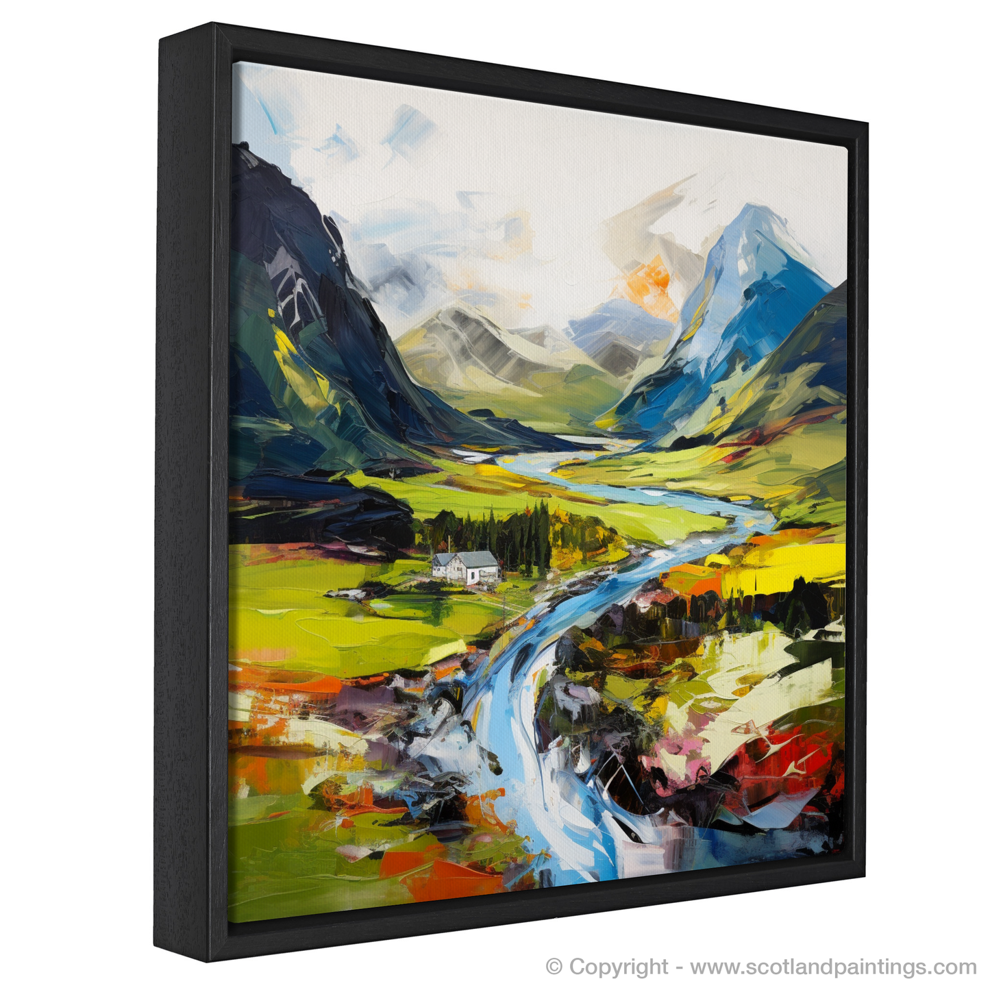 Painting and Art Print of Glencoe, Argyll and Bute entitled "Wild Majesty of Glencoe".