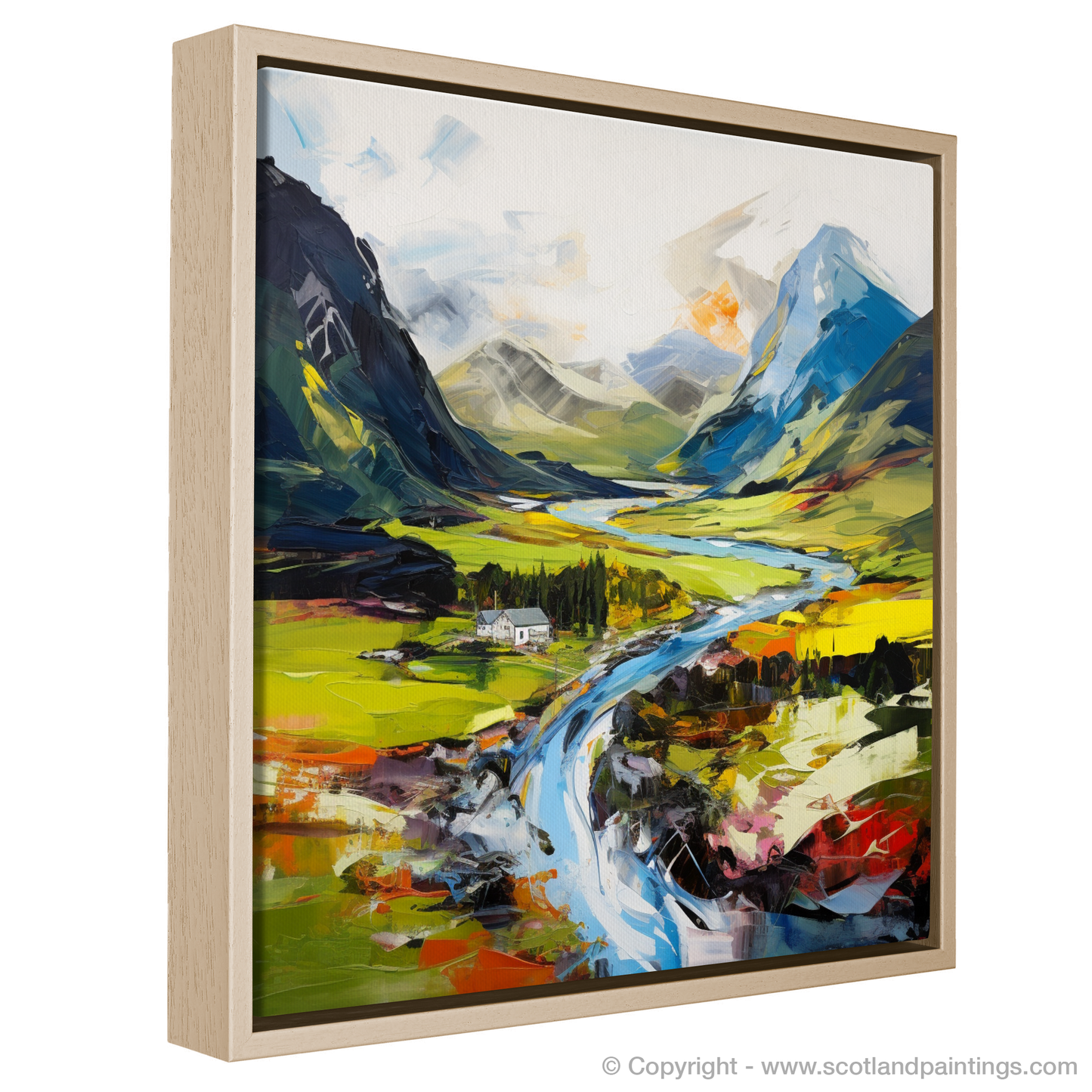 Painting and Art Print of Glencoe, Argyll and Bute entitled "Wild Majesty of Glencoe".