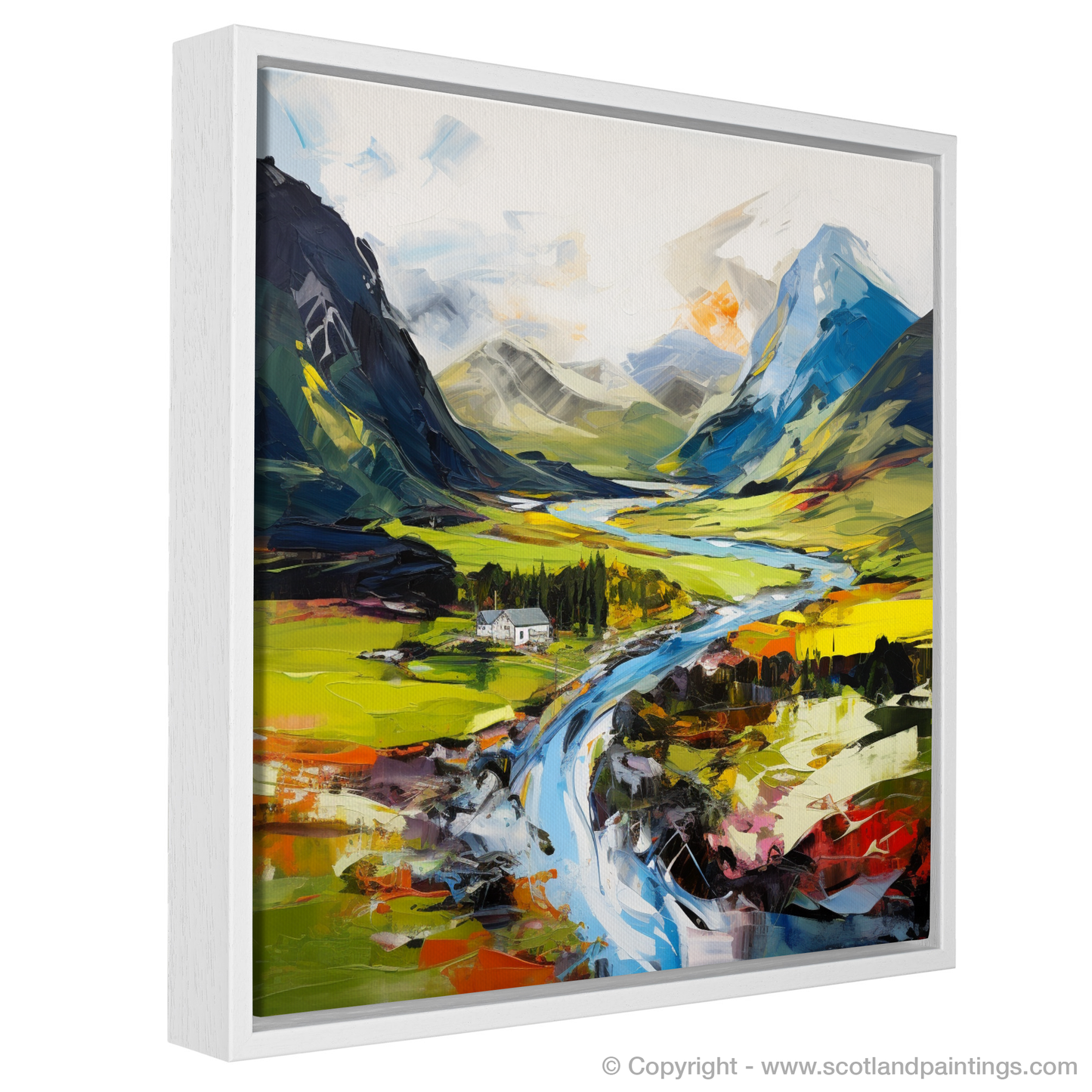 Painting and Art Print of Glencoe, Argyll and Bute entitled "Wild Majesty of Glencoe".