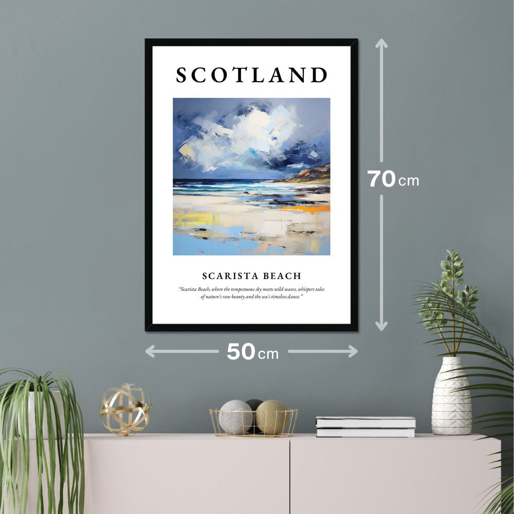 Poster of Scarista Beach hanging on a wall