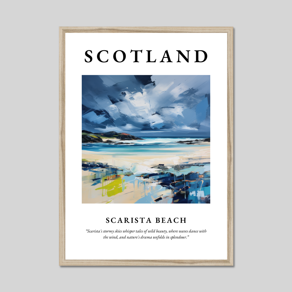 Poster in a natural frame with the word Scotland