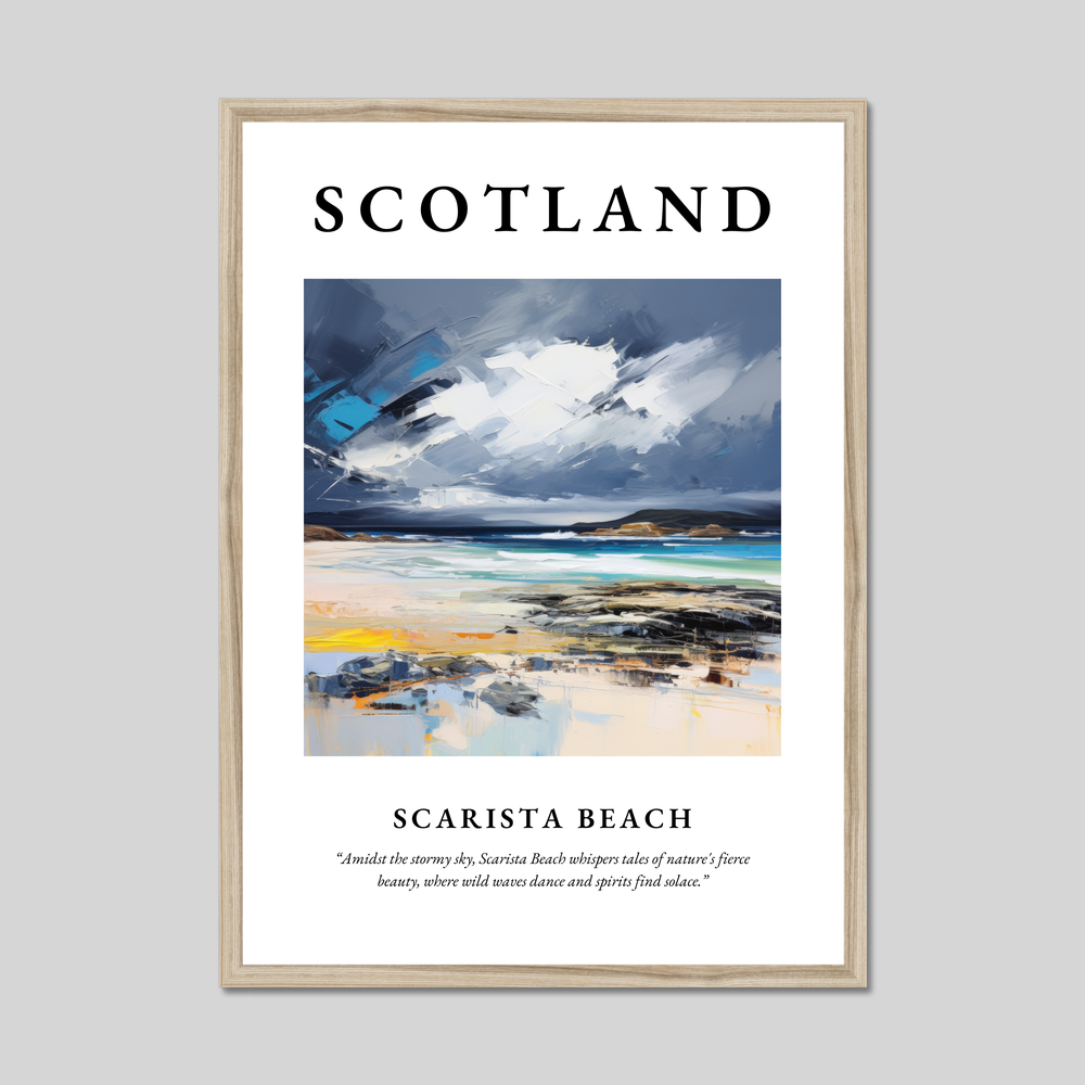 Poster in a natural frame with the word Scotland