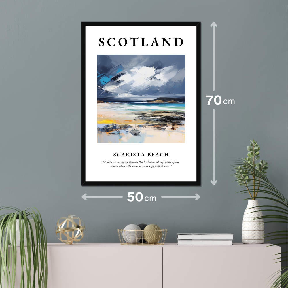 Poster of Scarista Beach hanging on a wall