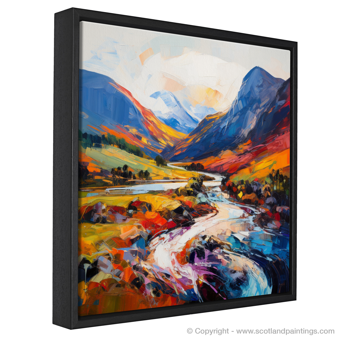 Painting and Art Print of Glen Nevis, Highlands entitled "Highland Majesty: A Glen Nevis Expression".