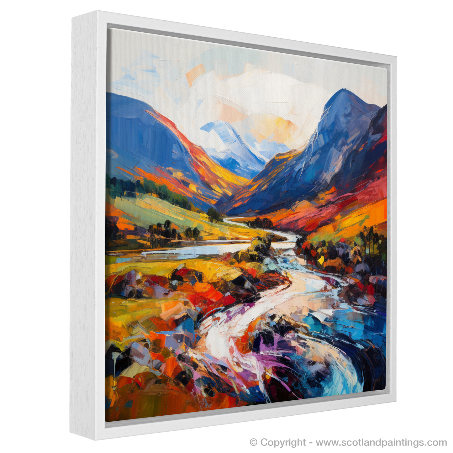 Painting and Art Print of Glen Nevis, Highlands entitled "Highland Majesty: A Glen Nevis Expression".