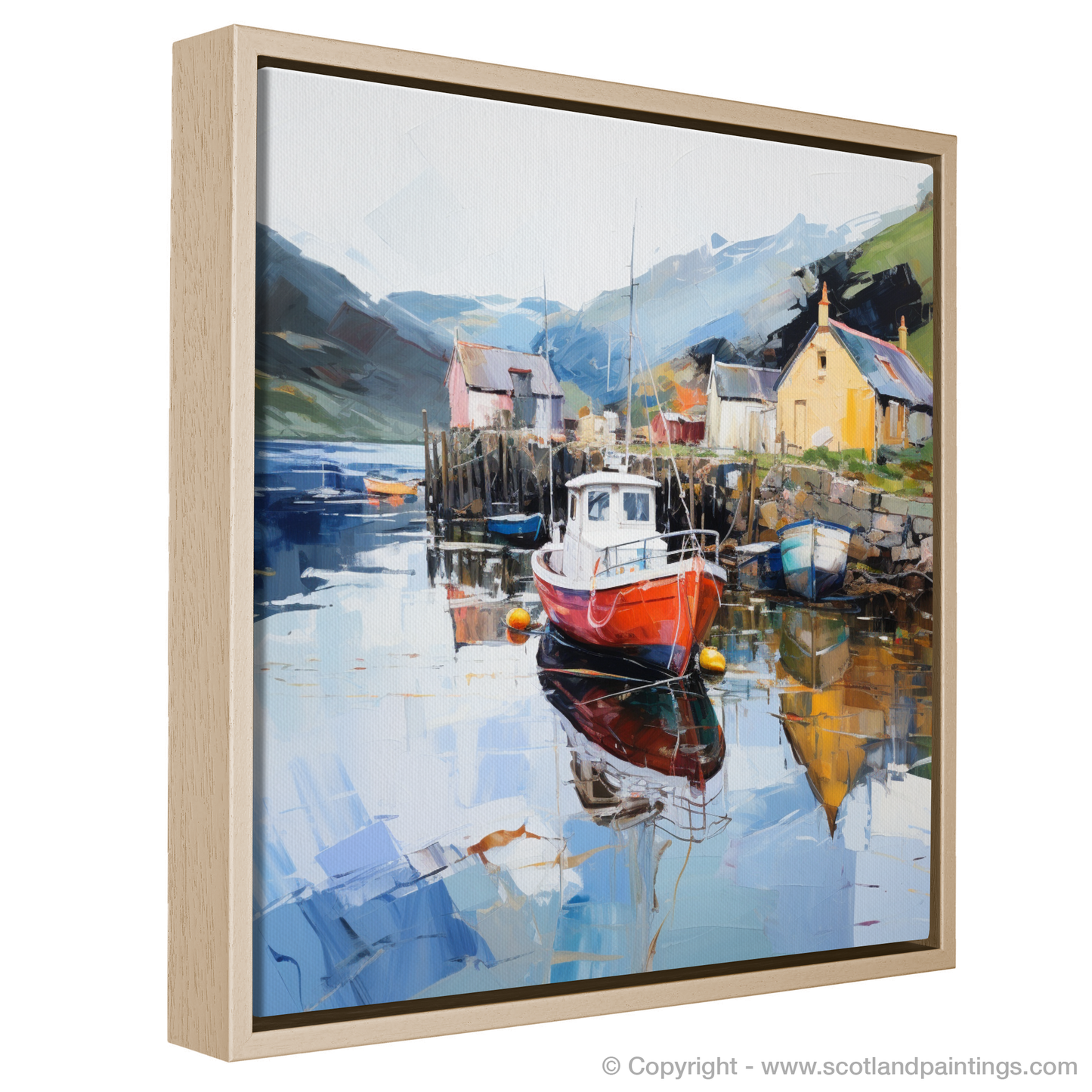 Painting and Art Print of Tayvallich Harbour, Argyll entitled "Expressionist Elegance of Tayvallich Harbour".