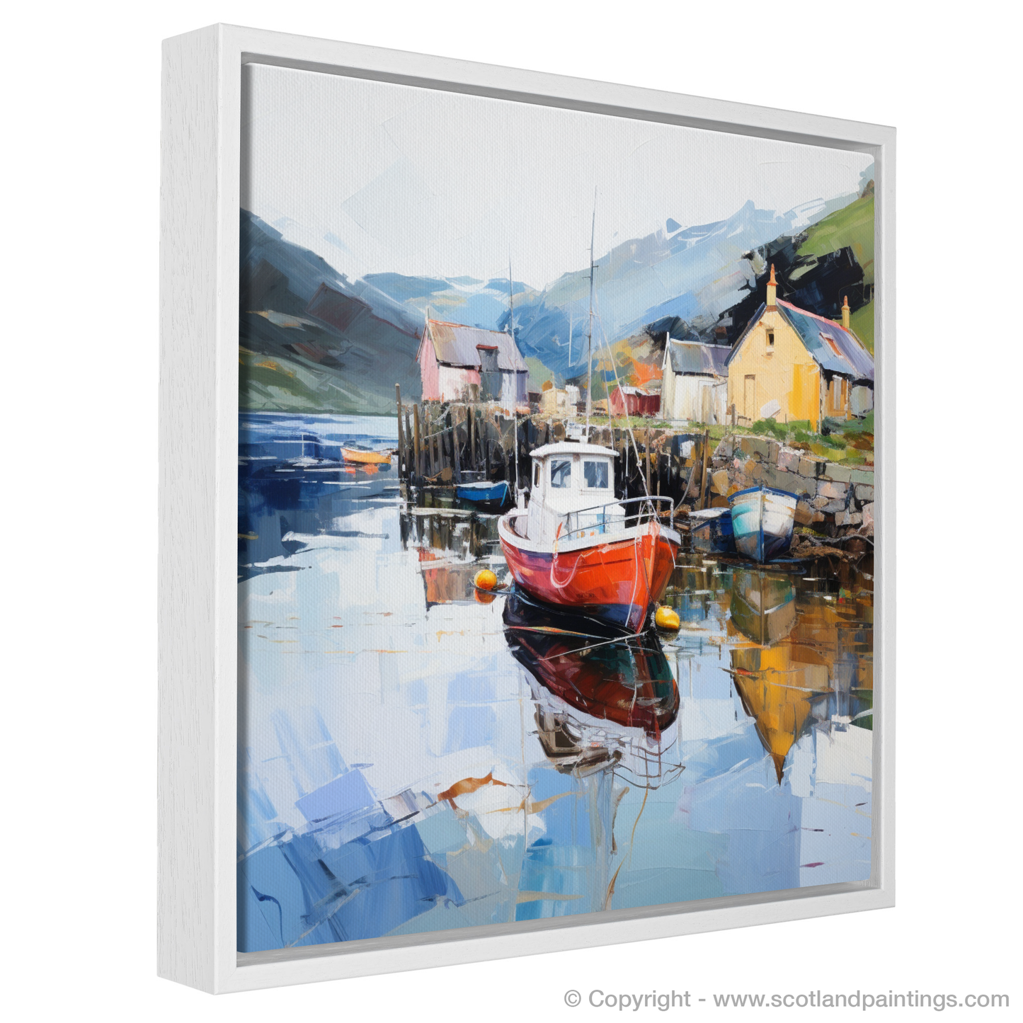 Painting and Art Print of Tayvallich Harbour, Argyll entitled "Expressionist Elegance of Tayvallich Harbour".
