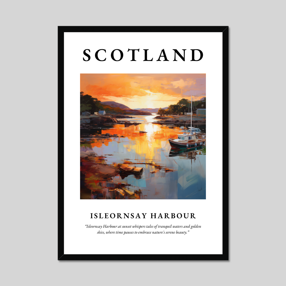 Poster of Isleornsay Harbour, Scotland.