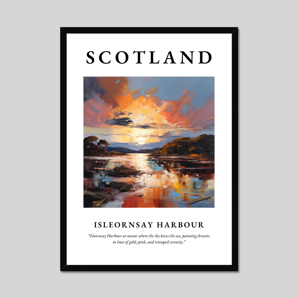 Poster of Isleornsay Harbour, Scotland.