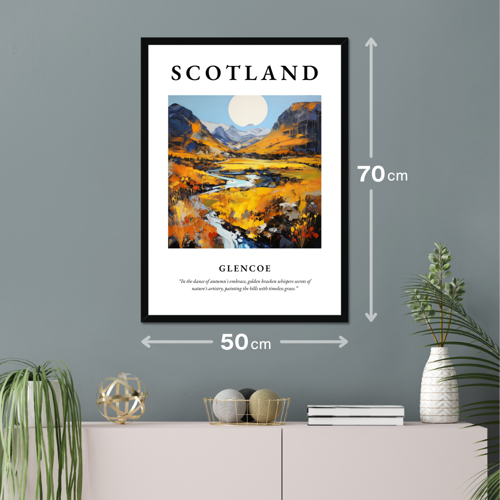 Poster of Glencoe hanging on a wall