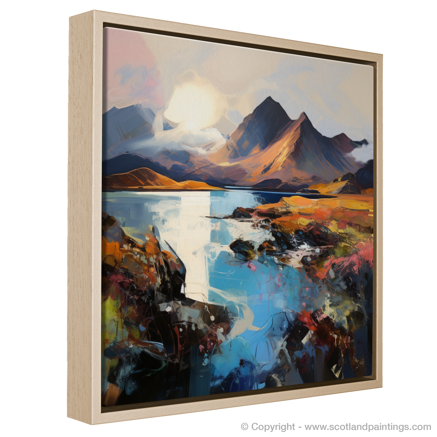 Painting and Art Print of The Cuillin, Isle of Skye entitled "Highland Dreamscape: The Untamed Majesty of The Cuillin".