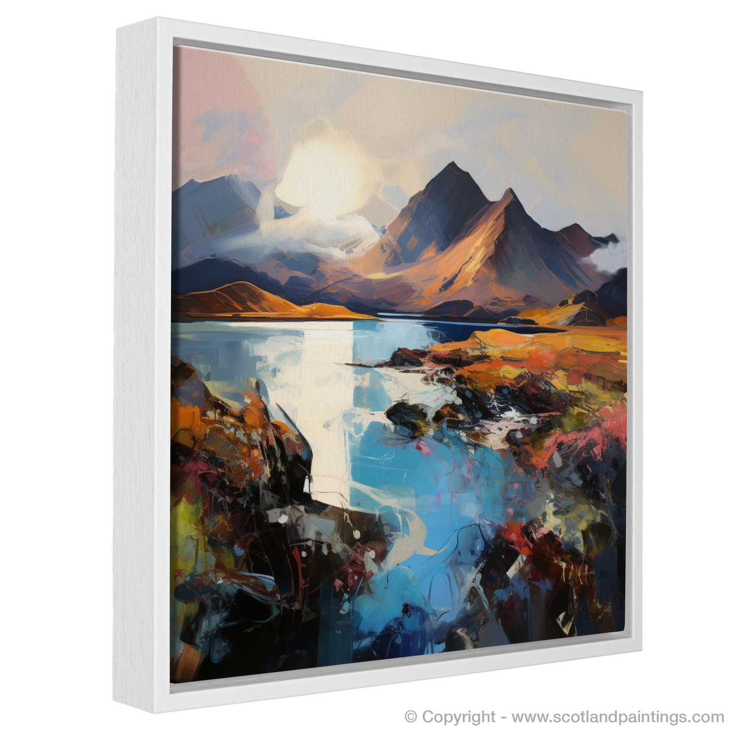 Painting and Art Print of The Cuillin, Isle of Skye entitled "Highland Dreamscape: The Untamed Majesty of The Cuillin".