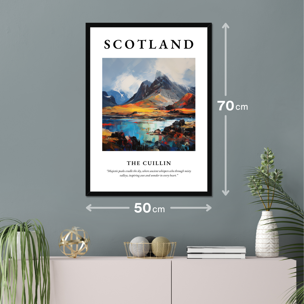 Poster of The Cuillin hanging on a wall