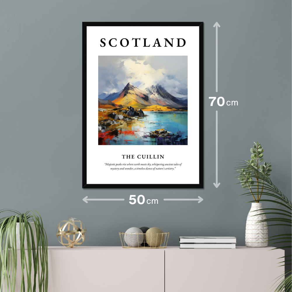 Poster of The Cuillin hanging on a wall