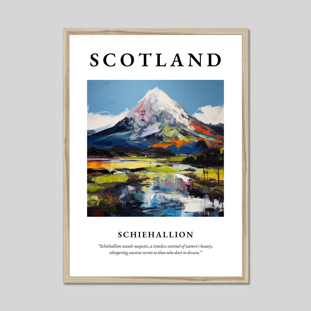 Poster in a natural frame with the word Scotland