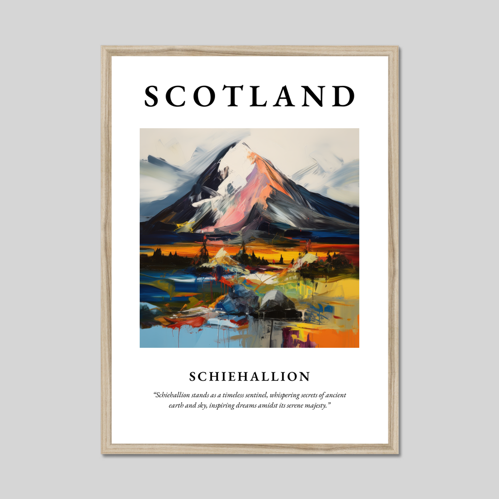 Poster in a natural frame with the word Scotland