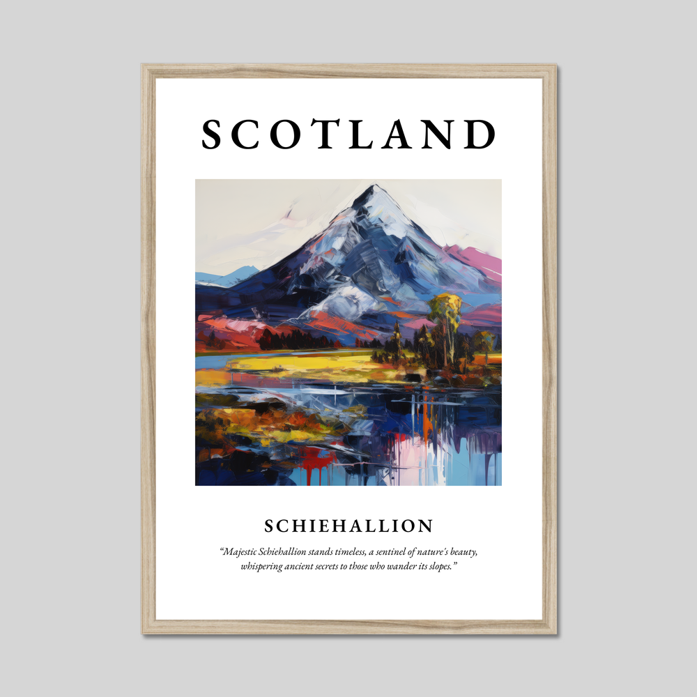 Poster in a natural frame with the word Scotland