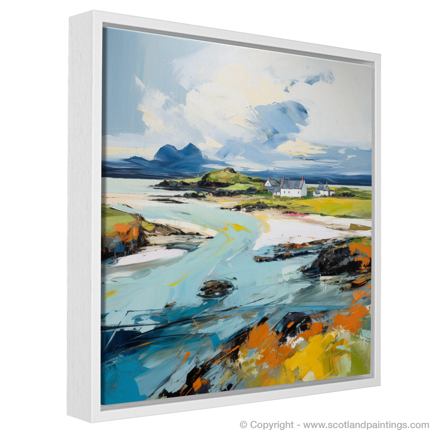 Painting and Art Print of Isle of Tiree, Inner Hebrides entitled "Wild Rhythms of Tiree: An Expressionist Ode to the Scottish Isles".