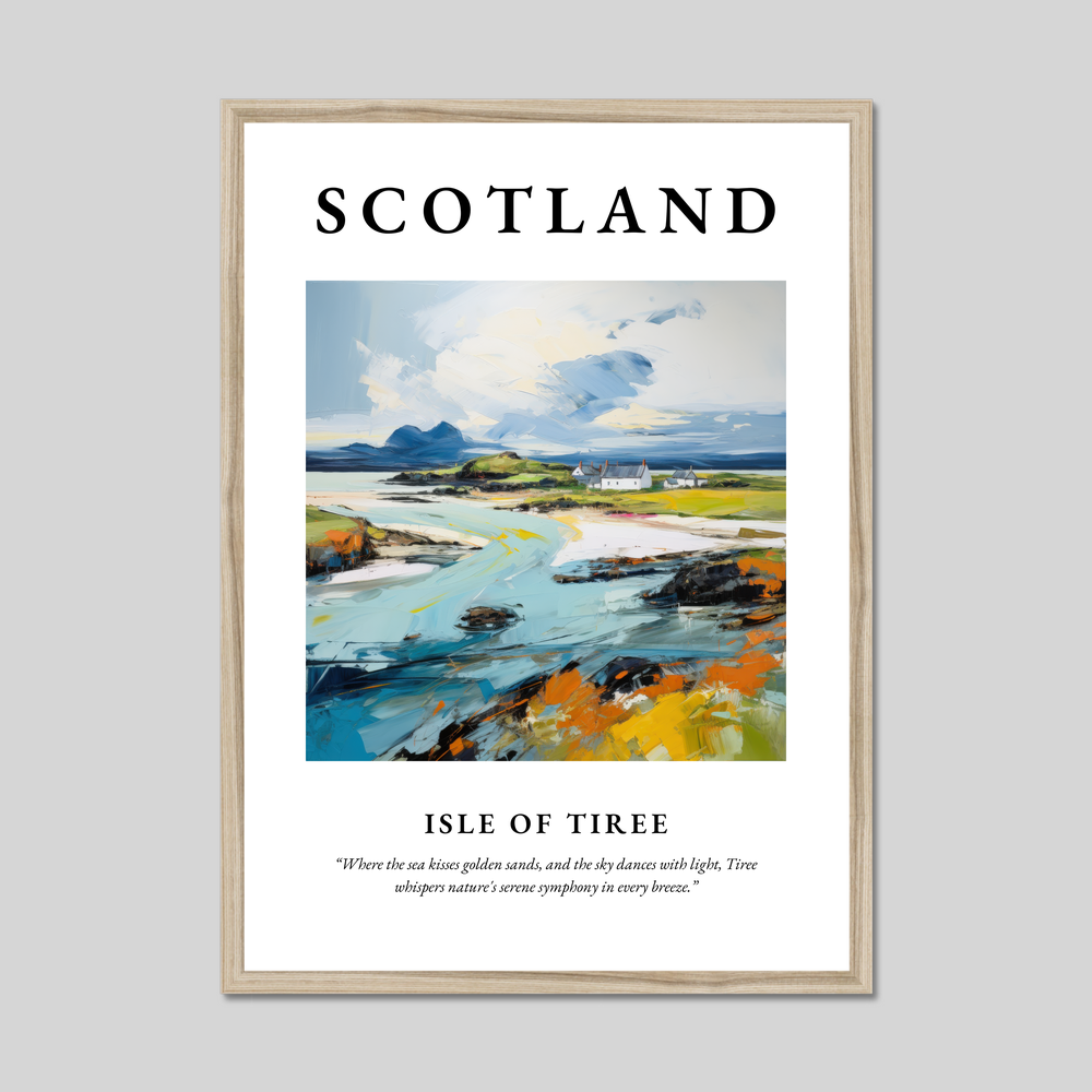 Poster in a natural frame with the word Scotland