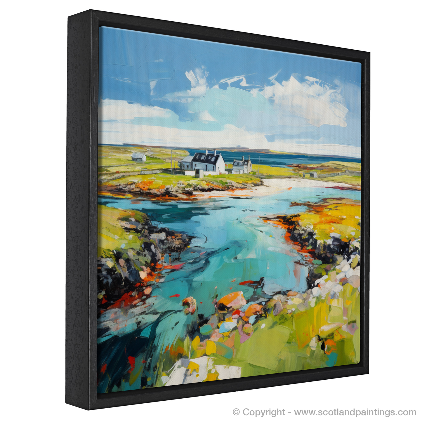 Painting and Art Print of Isle of Tiree, Inner Hebrides entitled "Isle of Tiree: An Expressionist Ode to Coastal Splendour".