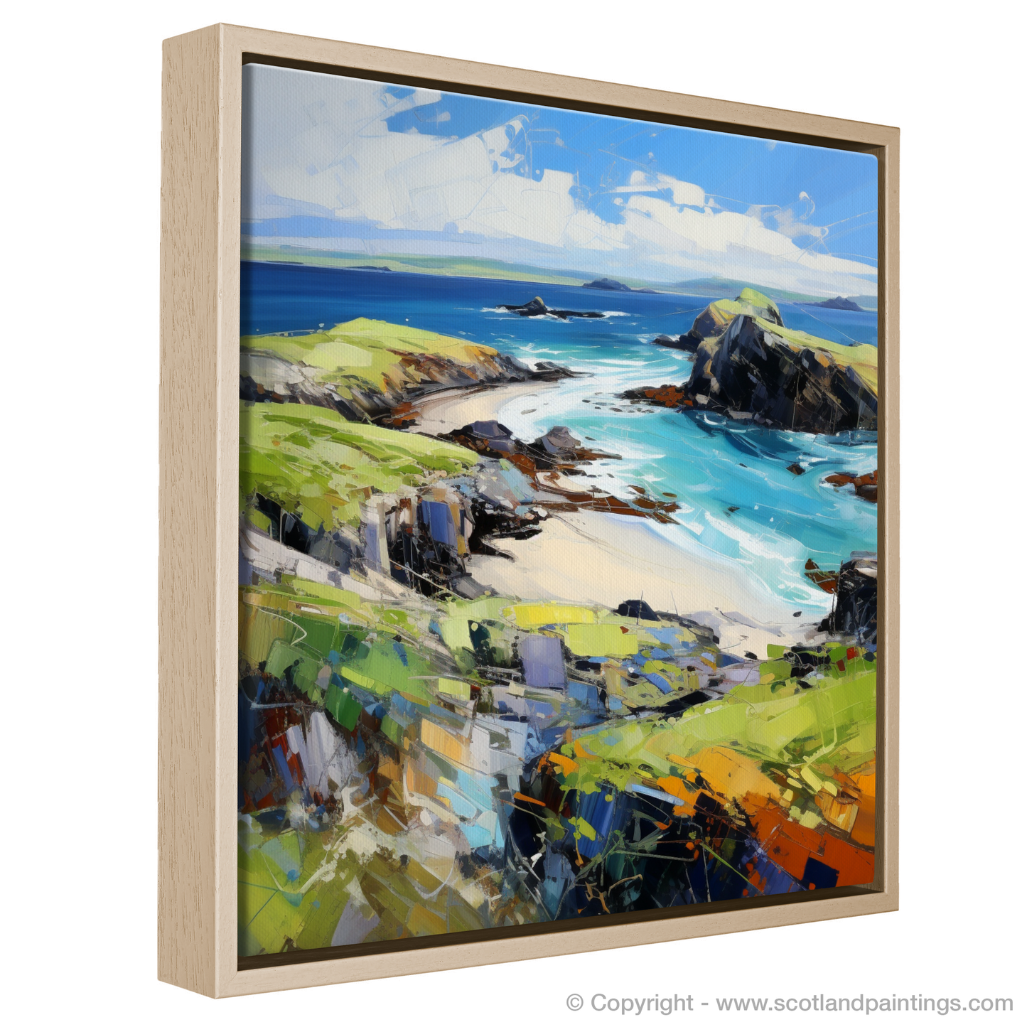 Painting and Art Print of Kiloran Bay, Isle of Colonsay entitled "Expressionist Dance of Kiloran Bay".