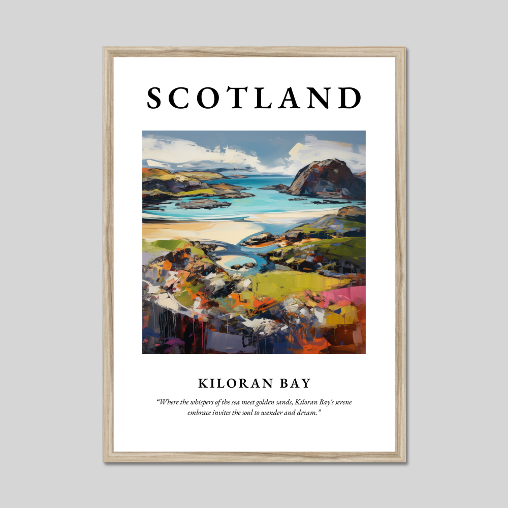 Poster in a natural frame with the word Scotland