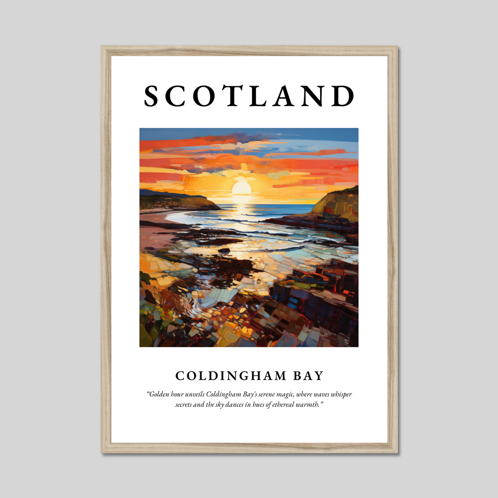 Poster in a natural frame with the word Scotland