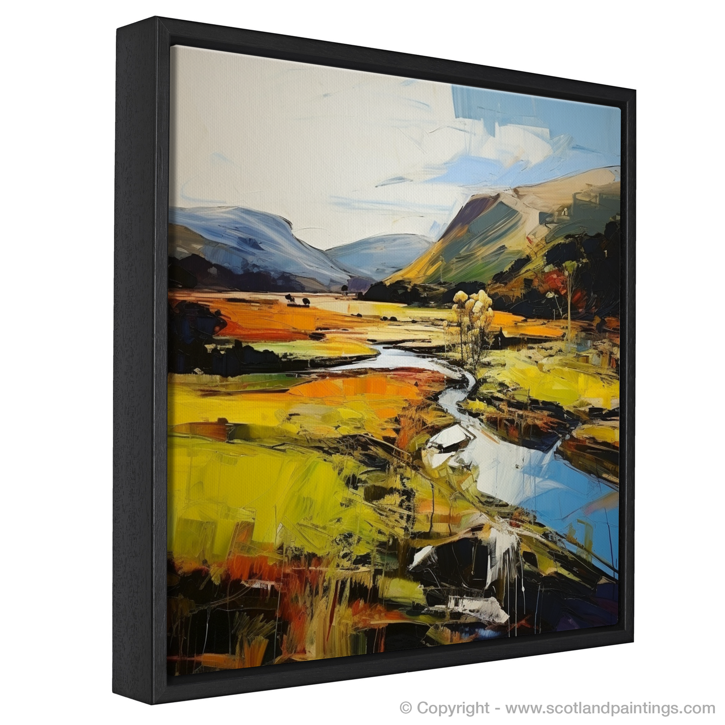 Painting and Art Print of Glen Esk, Angus entitled "Expressionist Rhapsody of Glen Esk".