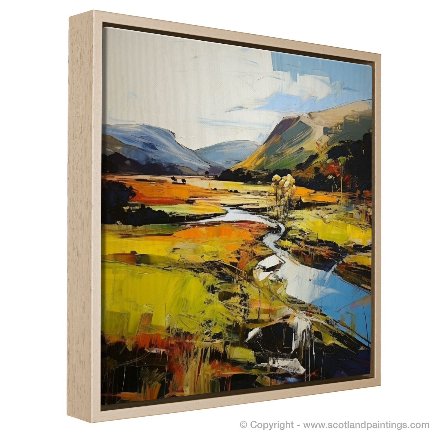 Painting and Art Print of Glen Esk, Angus entitled "Expressionist Rhapsody of Glen Esk".