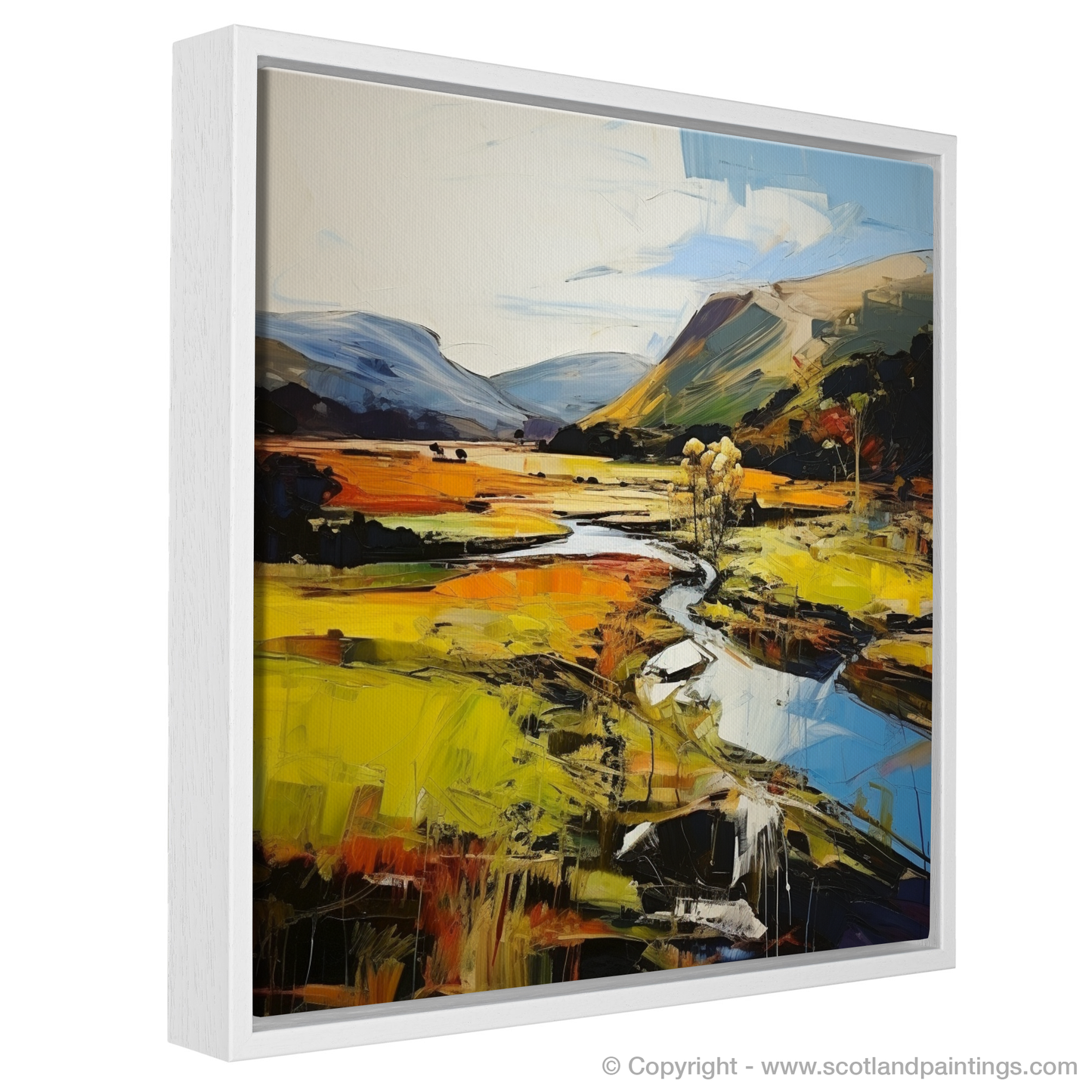 Painting and Art Print of Glen Esk, Angus entitled "Expressionist Rhapsody of Glen Esk".