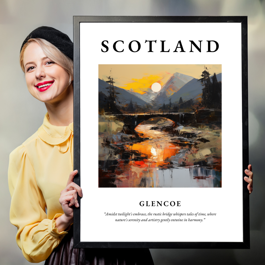 Person holding a poster of Glencoe