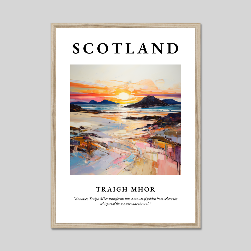 Poster in a natural frame with the word Scotland