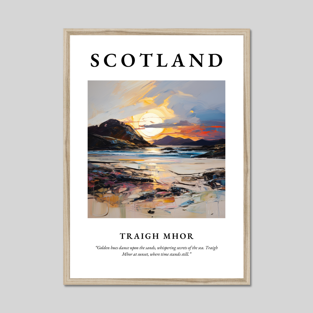 Poster in a natural frame with the word Scotland