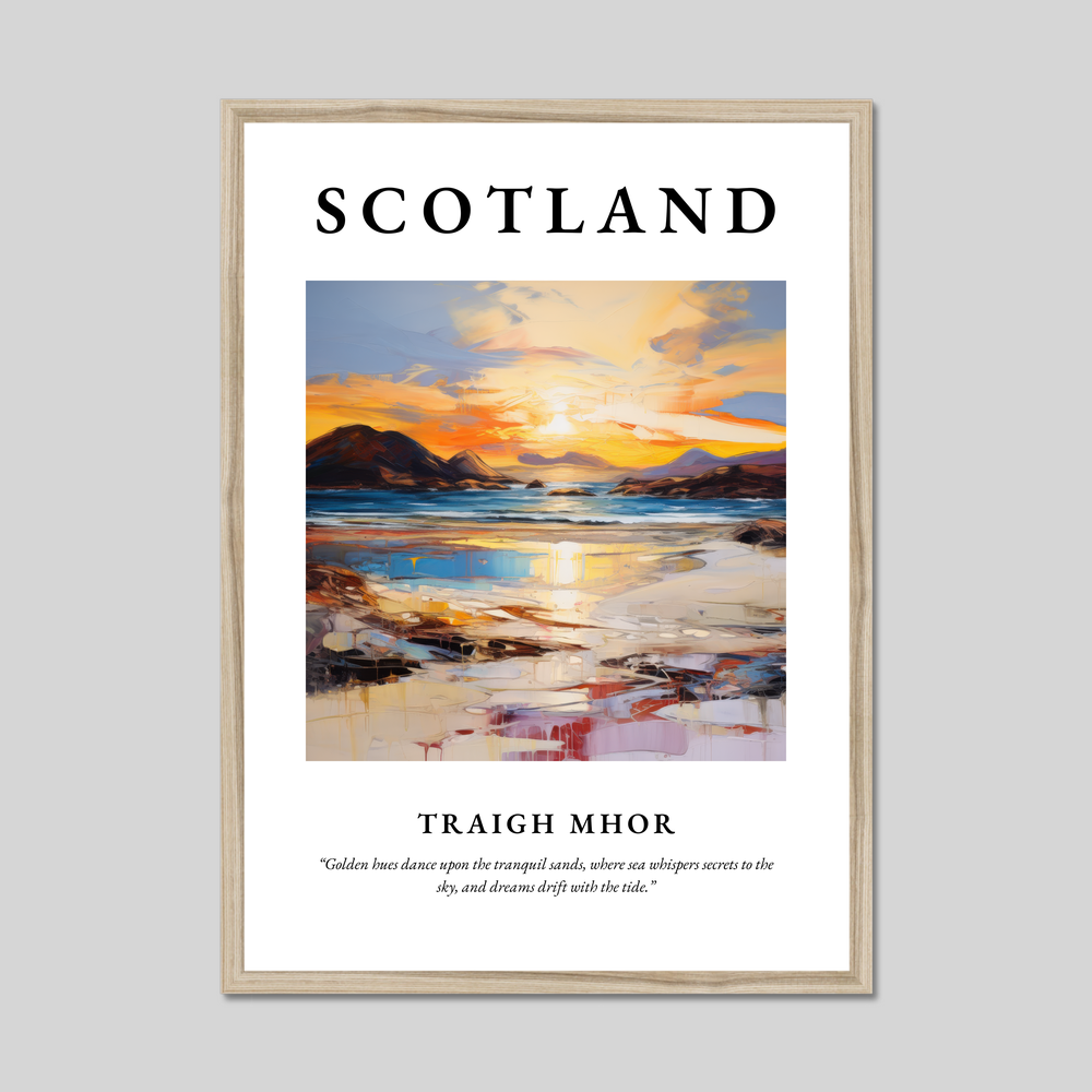 Poster in a natural frame with the word Scotland