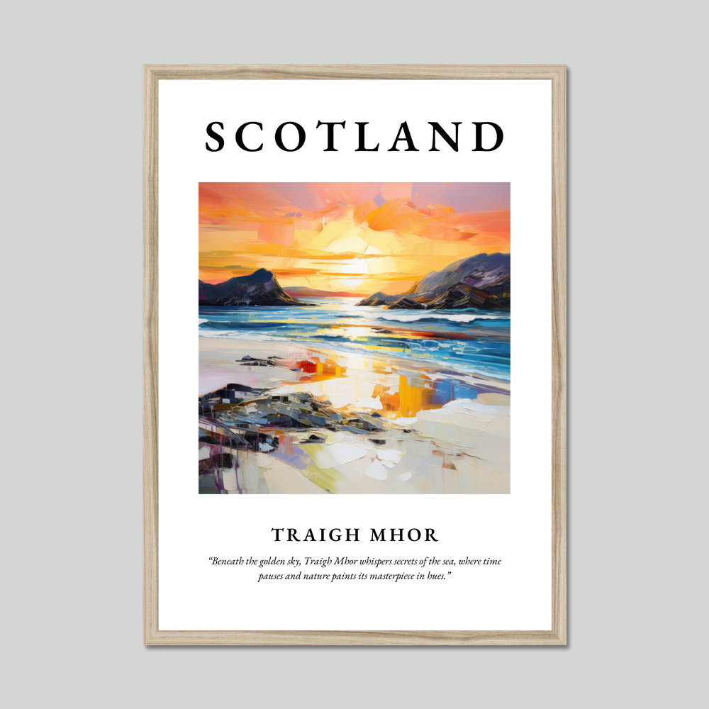 Poster in a natural frame with the word Scotland