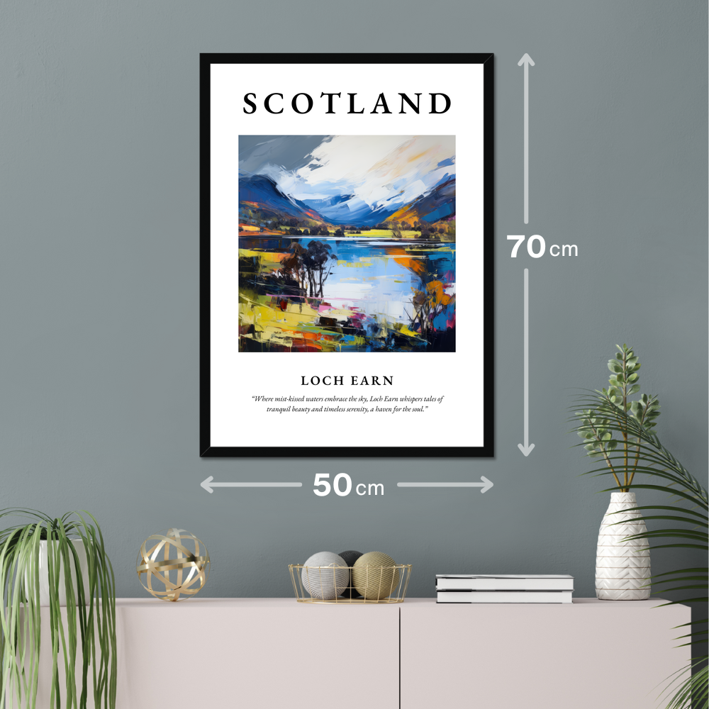 Poster of Loch Earn hanging on a wall