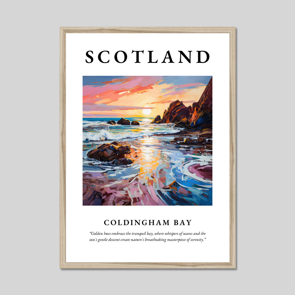 Poster in a natural frame with the word Scotland