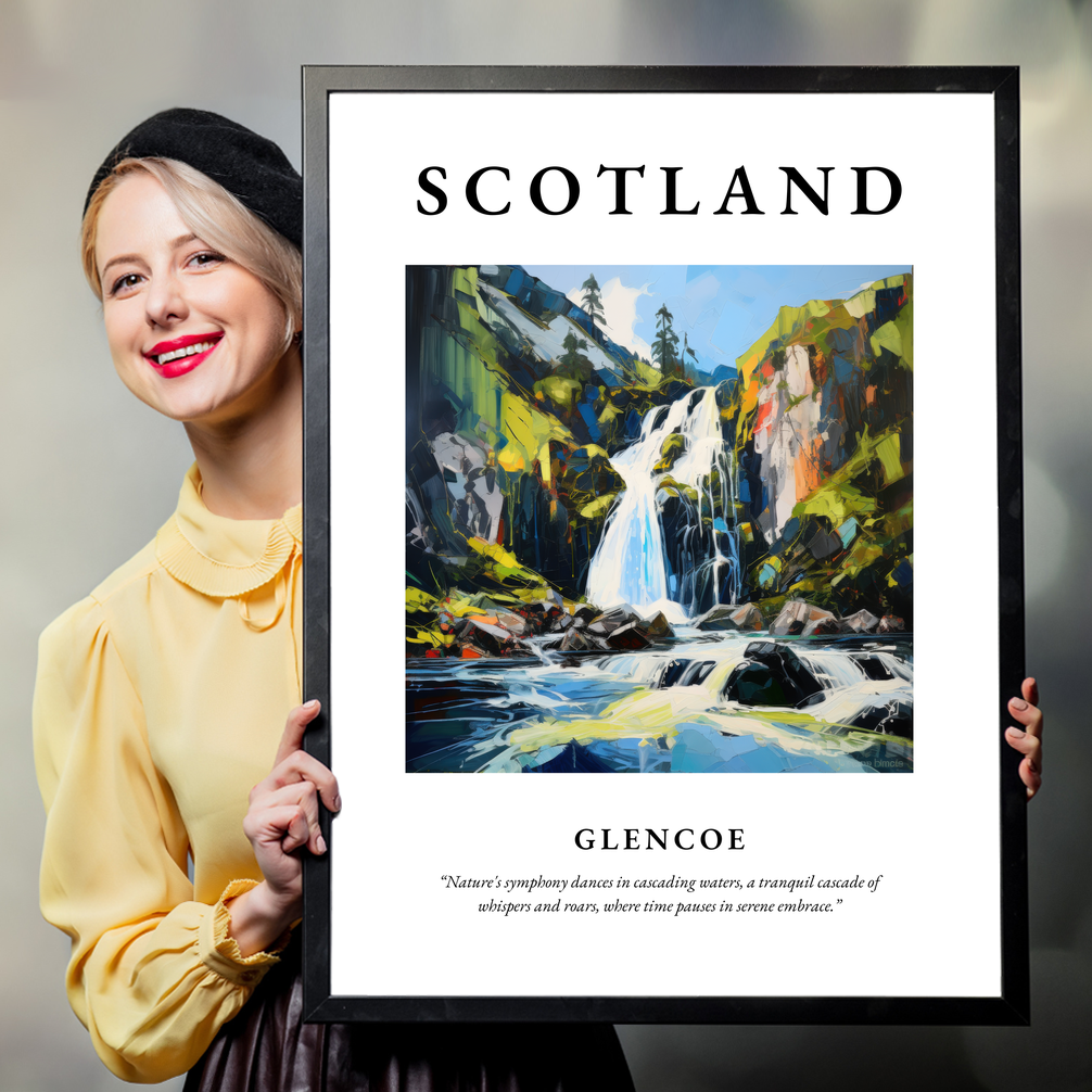 Person holding a poster of Glencoe