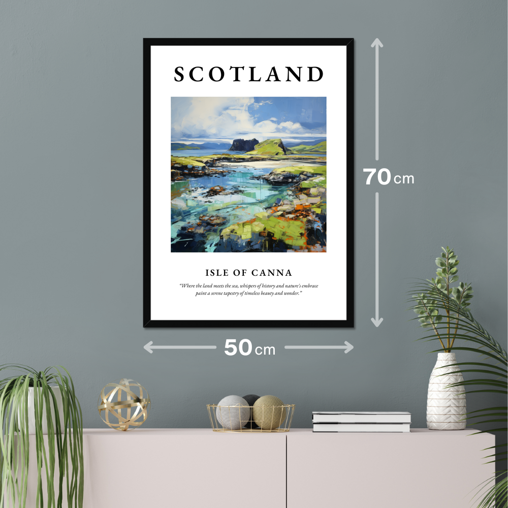 Poster of Isle of Canna hanging on a wall