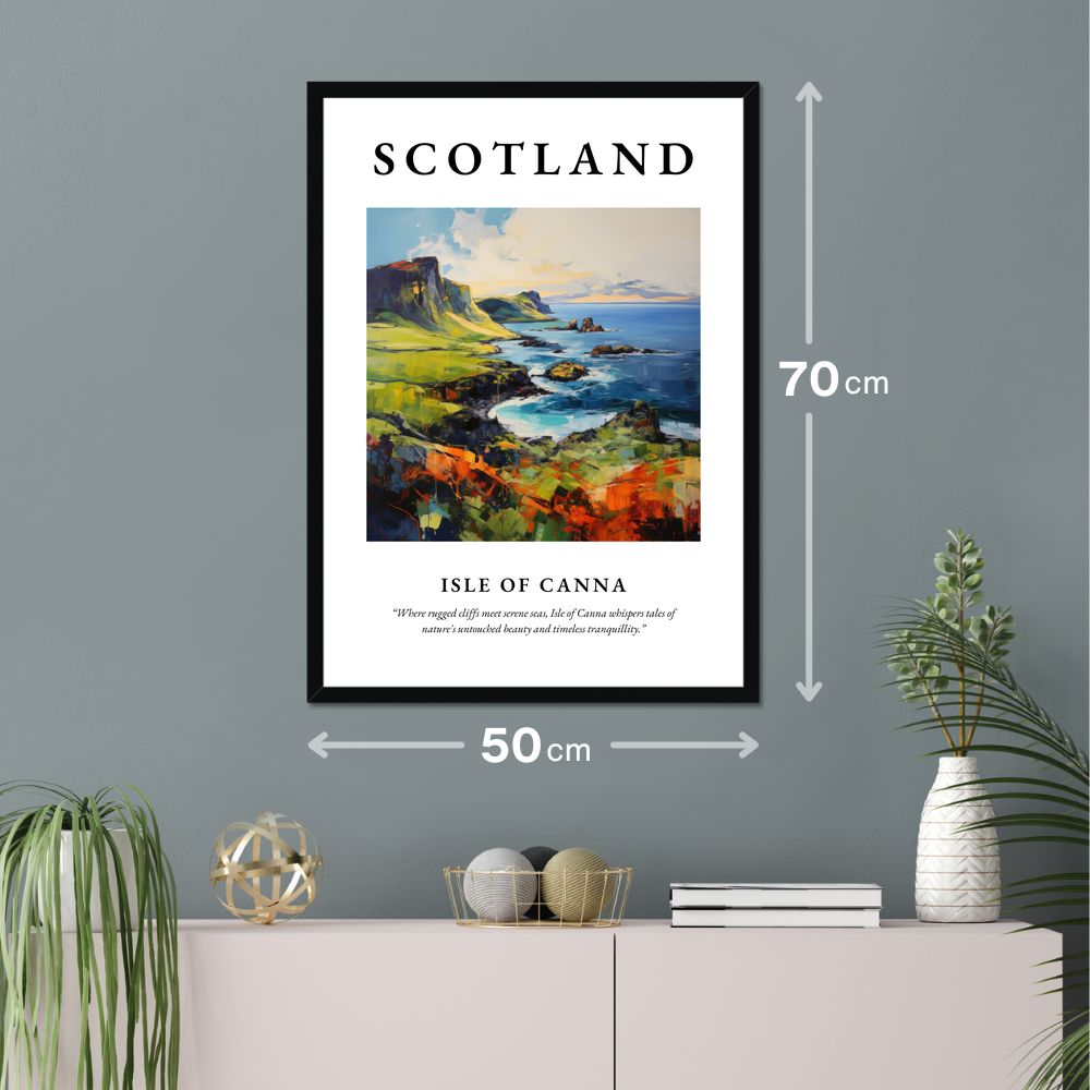 Poster of Isle of Canna hanging on a wall